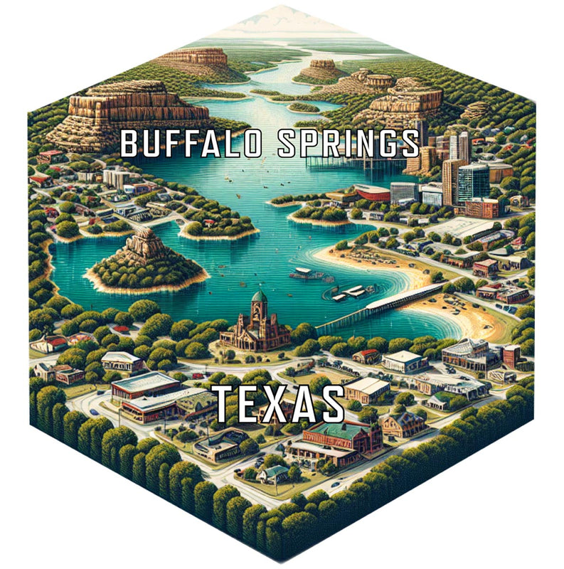 Buffalo Springs Texas Travel Destination Souvenir Vinyl Decal Sticker 6-Inch
