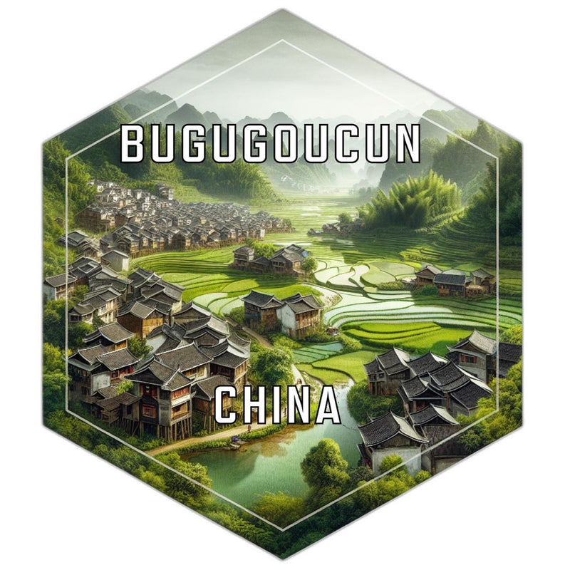 Bugugoucun China Travel Destination Souvenir Vinyl Decal Sticker 2-Inch