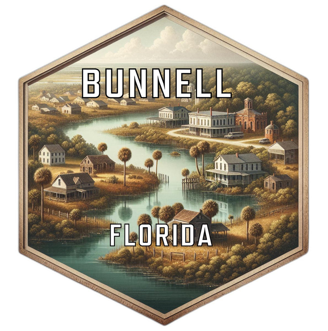 Bunnell Florida Travel Destination Souvenir Vinyl Decal Sticker 2-Inch