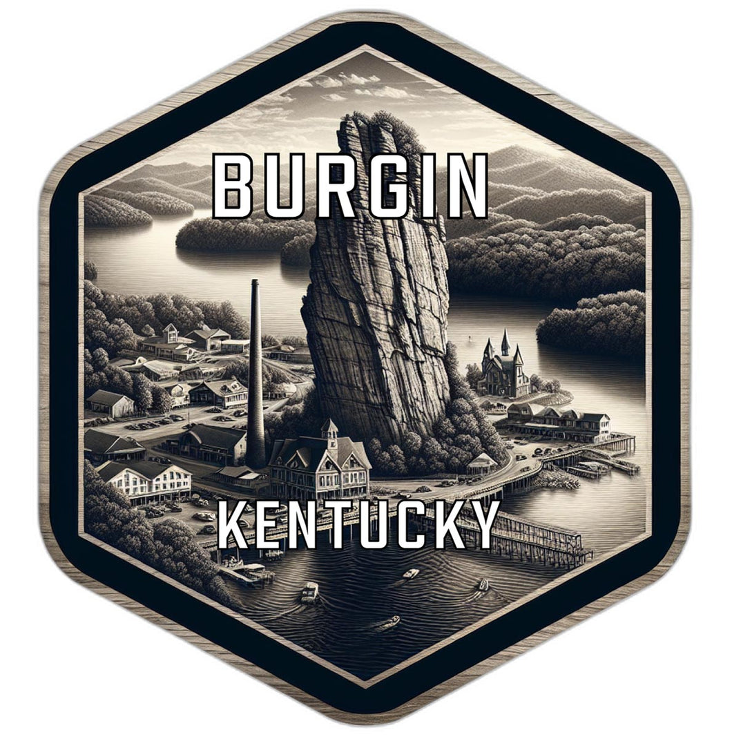 Burgin Kentucky Travel Destination Souvenir Vinyl Decal Sticker 4-Inch