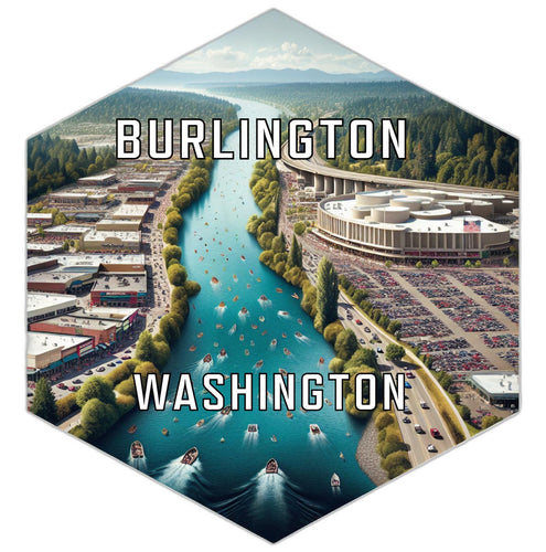 Burlington Washington Travel Destination Souvenir Vinyl Decal Sticker 6-Inch