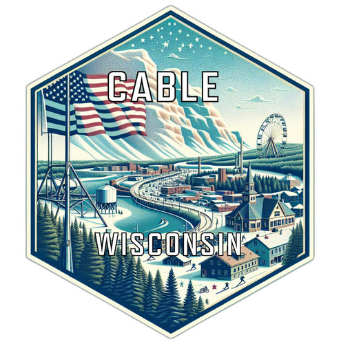 Cable Wisconsin Travel Destination Souvenir Vinyl Decal Sticker 2-Inch