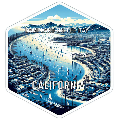 Campland On The Bay California Travel Destination Souvenir Vinyl Decal Sticker 2-Inch