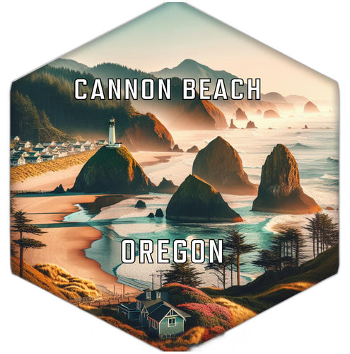 Cannon Beach Oregon Travel Destination Souvenir Vinyl Decal Sticker 2-Inch