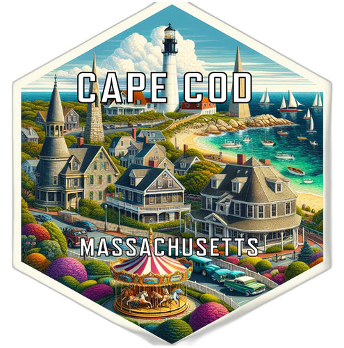 Cape Cod Massachusetts Travel Destination Souvenir Vinyl Decal Sticker 2-Inch