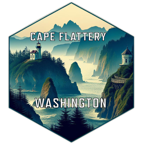 Cape Flattery Washington Travel Destination Souvenir Vinyl Decal Sticker 4-Inch