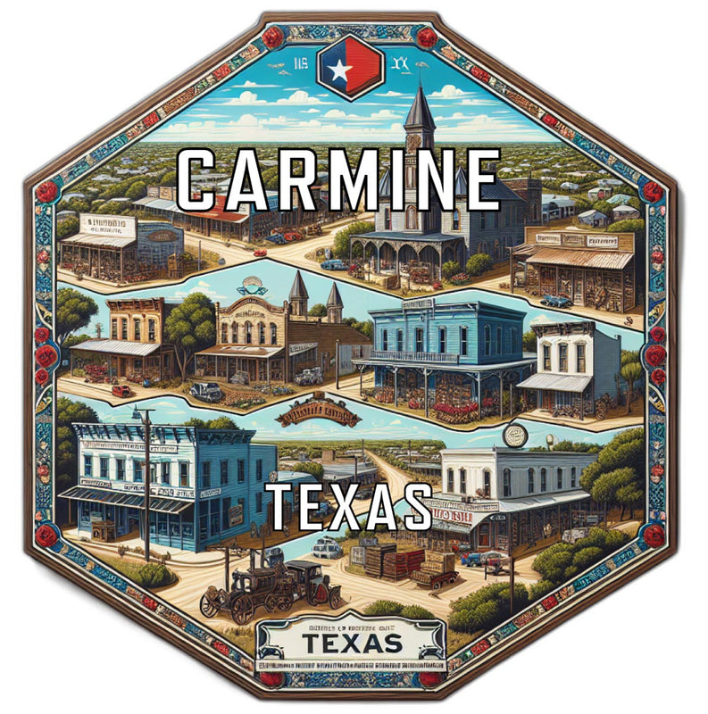Carmine Texas Travel Destination Souvenir Vinyl Decal Sticker 4-Inch