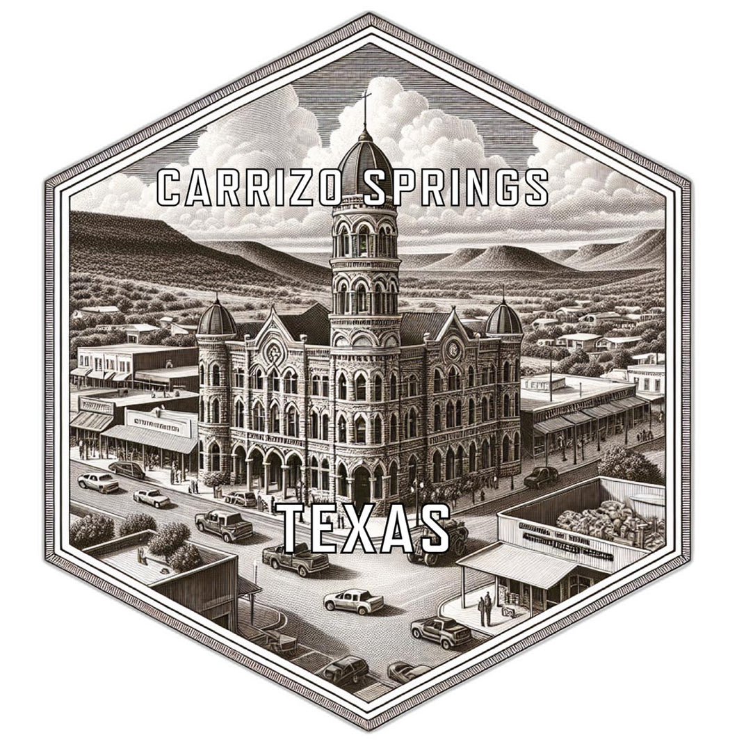 Carrizo Springs Texas Travel Destination Souvenir Vinyl Decal Sticker 6-Inch
