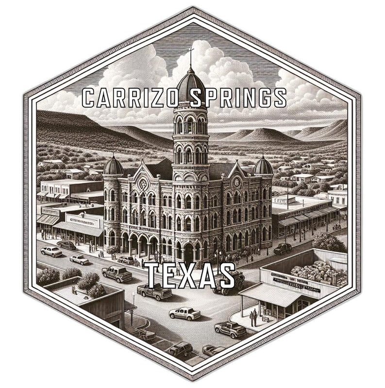 Carrizo Springs Texas Travel Destination Souvenir Vinyl Decal Sticker 6-Inch