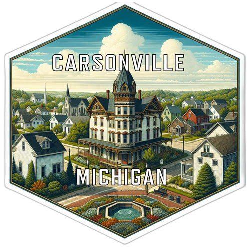 Carsonville Michigan Travel Destination Souvenir Vinyl Decal Sticker 6-Inch
