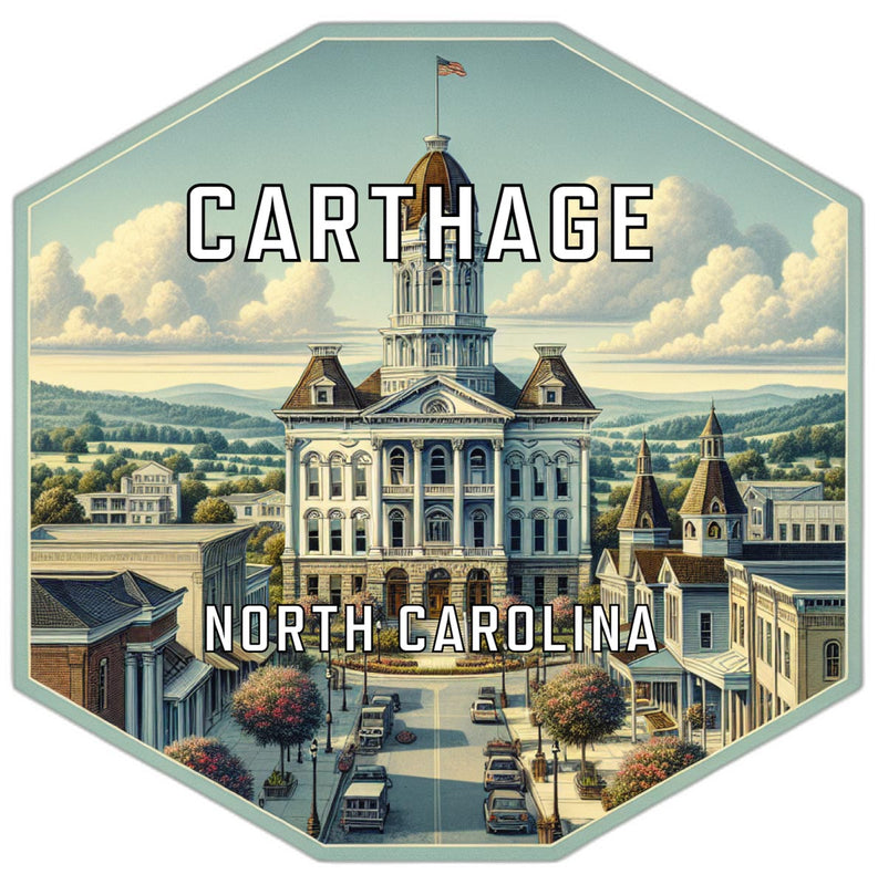 Carthage North Carolina Travel Destination Souvenir Vinyl Decal Sticker 6-Inch