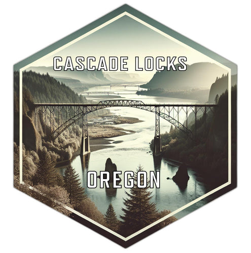 Cascade Locks Oregon Travel Destination Souvenir Vinyl Decal Sticker 6-Inch