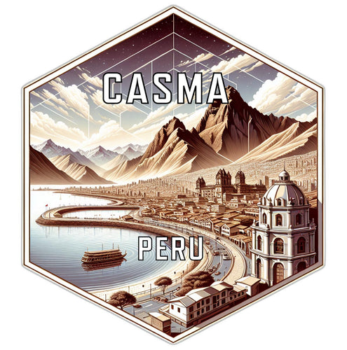 Casma Peru Travel Destination Souvenir Vinyl Decal Sticker 6-Inch