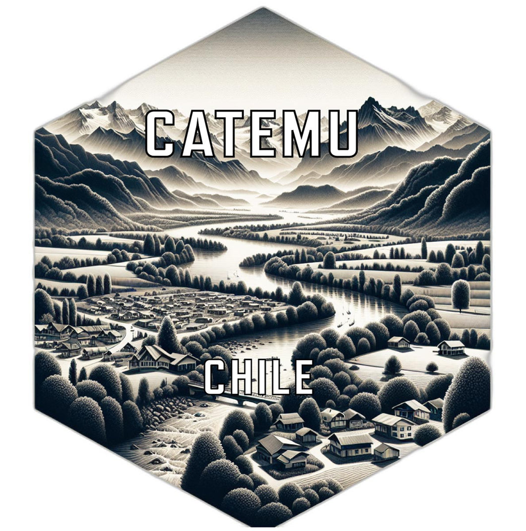 Catemu Chile Souvenir Travel Destination Die Cut Hexagon Fridge Magnet 2-Inch