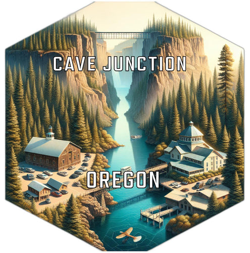 Cave Junction Oregon Travel Destination Souvenir Vinyl Decal Sticker 6-Inch