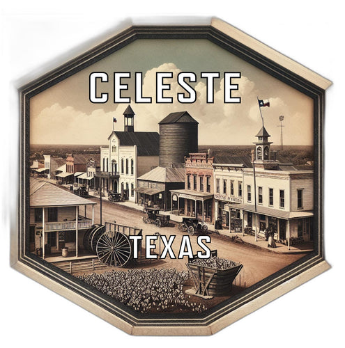 Celeste Texas Travel Destination Souvenir Vinyl Decal Sticker 4-Inch