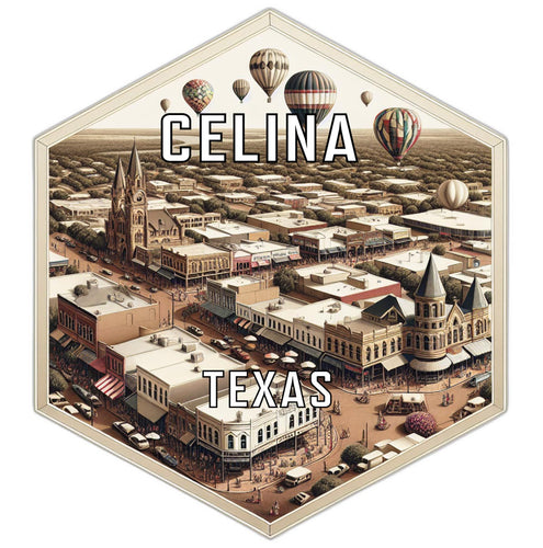 Celina Texas Travel Destination Souvenir Vinyl Decal Sticker 2-Inch