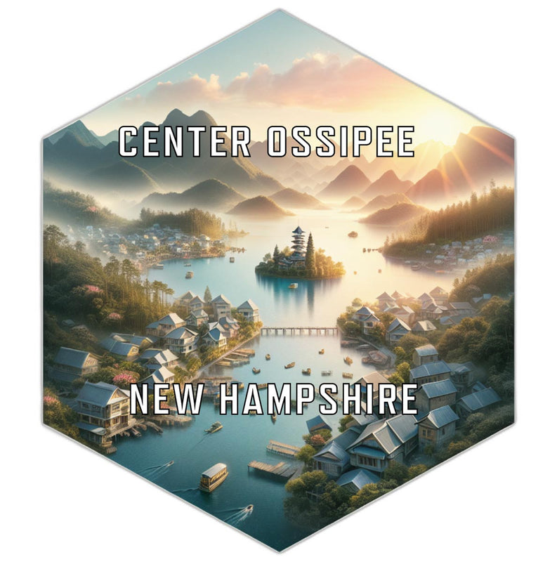 Center Ossipee New Hampshire Souvenir Travel Destination Die Cut Hexagon Fridge Magnet 2-Inch
