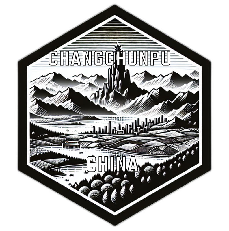 Changchunpu China Travel Destination Souvenir Vinyl Decal Sticker 4-Inch