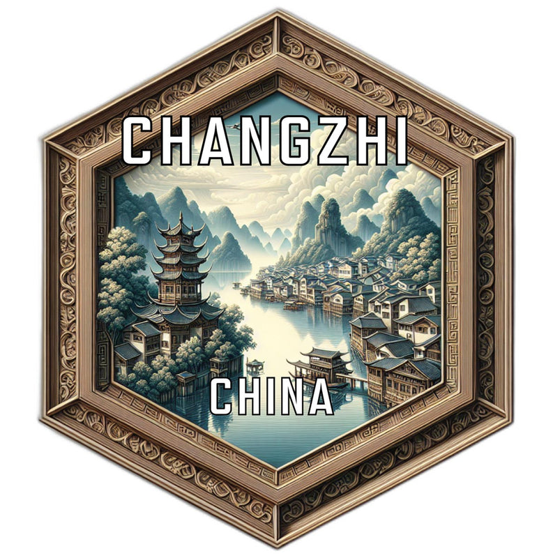 Changzhi China Travel Destination Souvenir Vinyl Decal Sticker 6-Inch