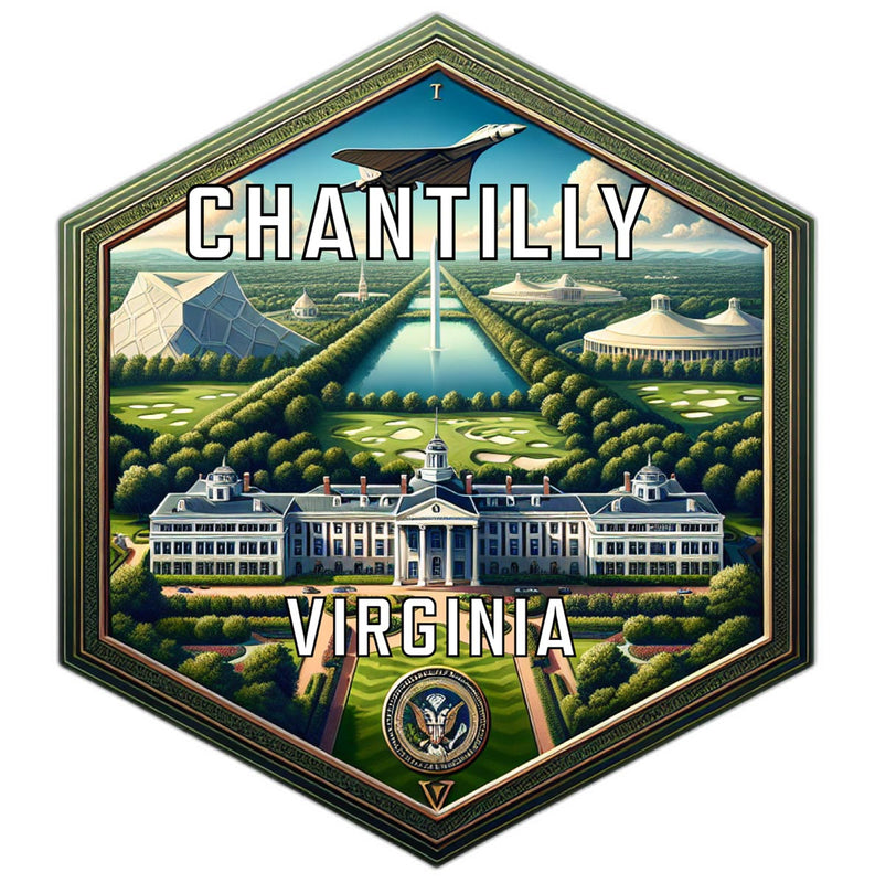 Chantilly Virginia Travel Destination Souvenir Vinyl Decal Sticker 2-Inch