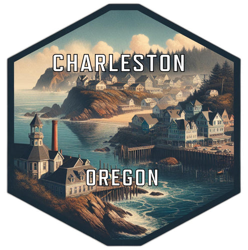Charleston Oregon Travel Destination Souvenir Vinyl Decal Sticker 6-Inch