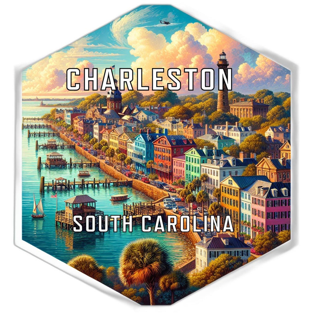 Charleston South Carolina Travel Destination Souvenir Vinyl Decal Sticker 6-Inch