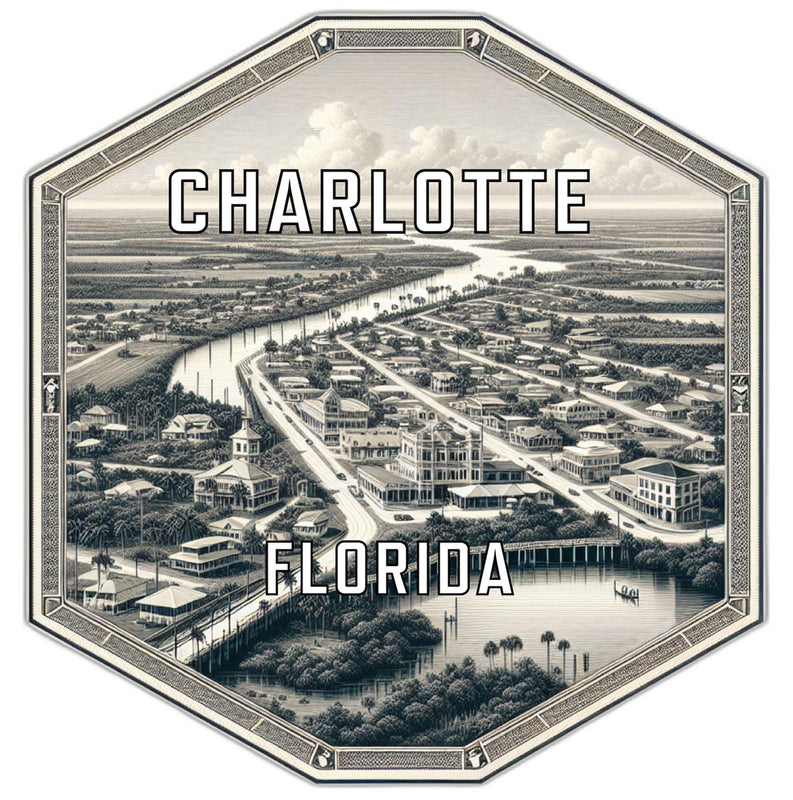 Charlotte Florida Travel Destination Souvenir Vinyl Decal Sticker 4-Inch
