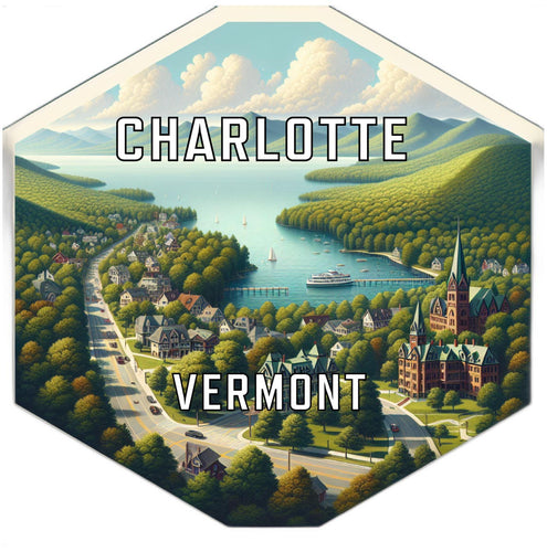 Charlotte Vermont Travel Destination Souvenir Vinyl Decal Sticker 4-Inch