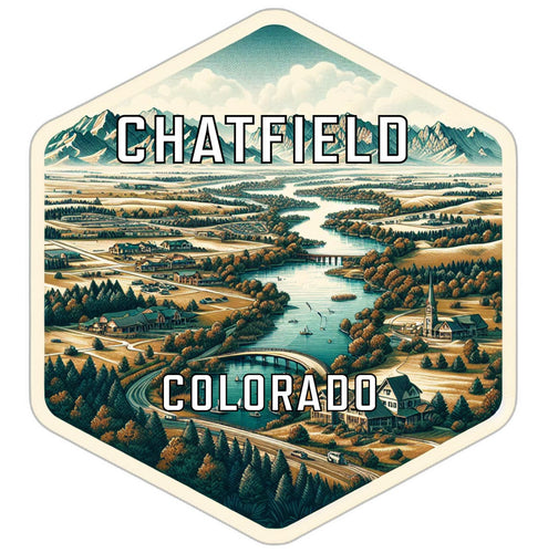 Chatfield Colorado Souvenir Travel Destination Die Cut Hexagon Fridge Magnet 2-Inch