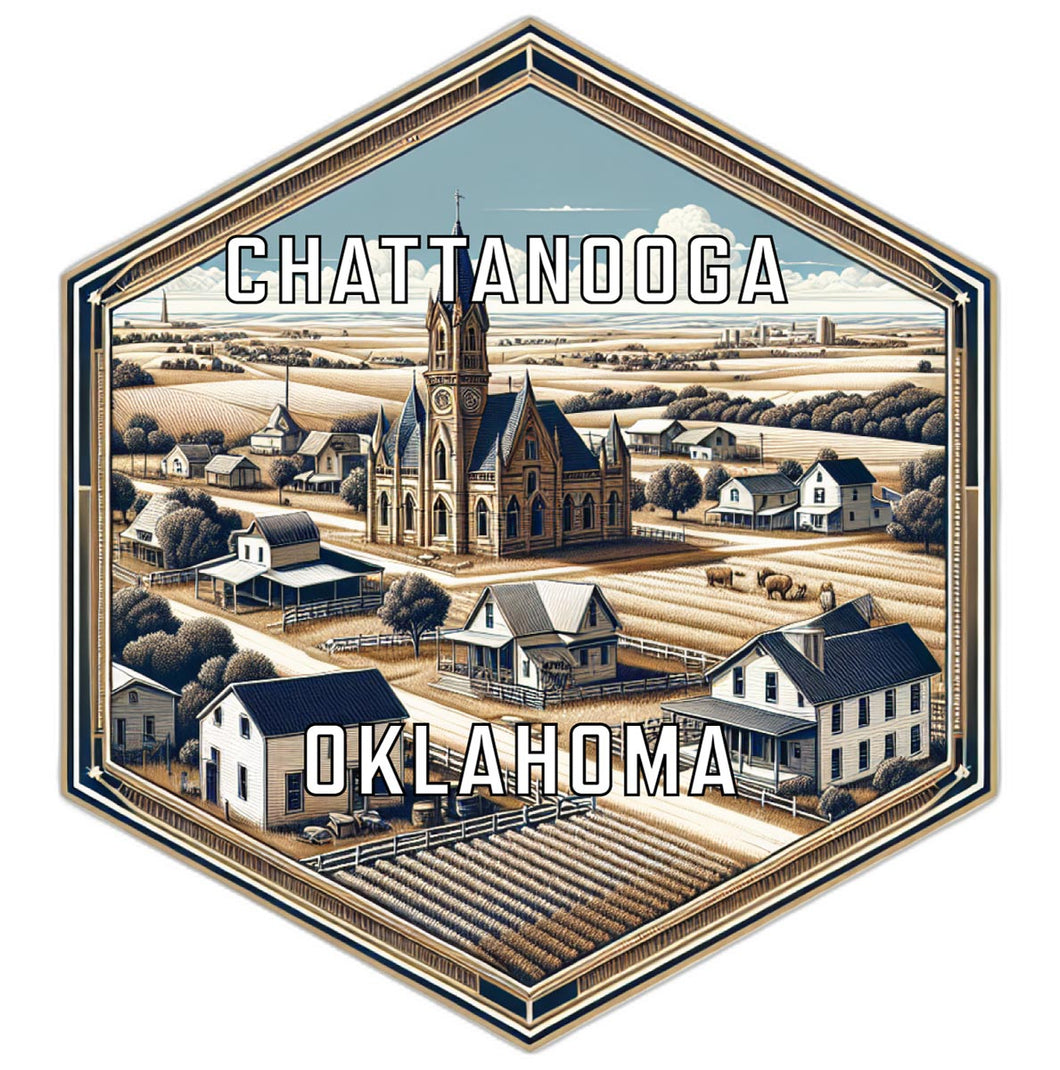 Chattanooga Oklahoma Travel Destination Souvenir Vinyl Decal Sticker 2-Inch