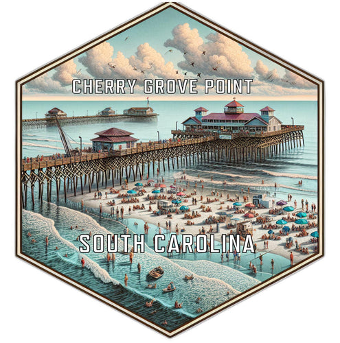 Cherry Grove Point South Carolina Travel Destination Souvenir Vinyl Decal Sticker 6-Inch