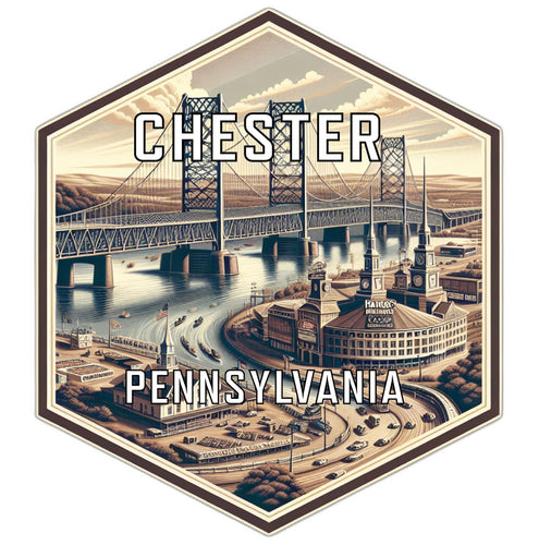 Chester Pennsylvania Travel Destination Souvenir Vinyl Decal Sticker 4-Inch