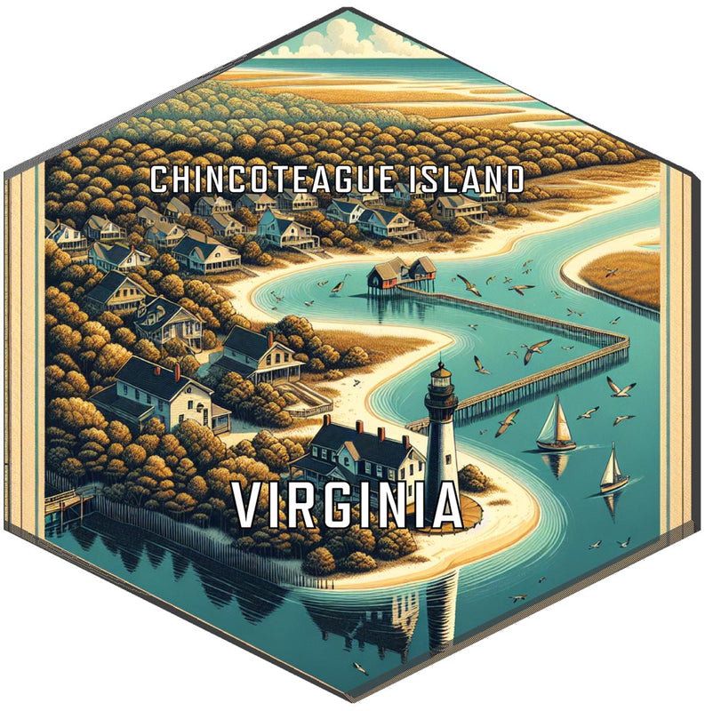 Chincoteague Island Virginia Travel Destination Souvenir Vinyl Decal Sticker 6-Inch