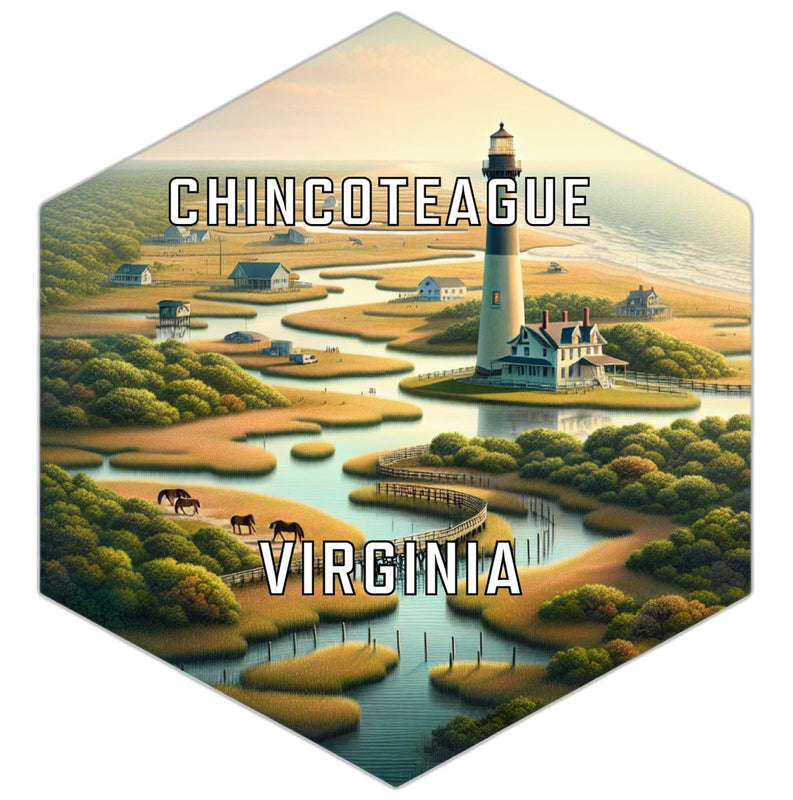 Chincoteague Virginia Travel Destination Souvenir Vinyl Decal Sticker 6-Inch