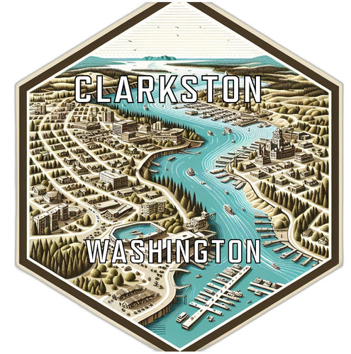 Clarkston Washington Travel Destination Souvenir Vinyl Decal Sticker 4-Inch