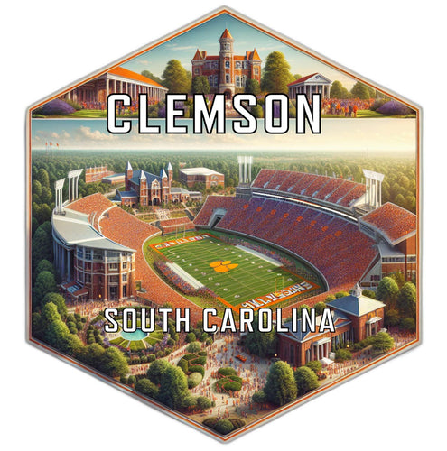 Clemson South Carolina Travel Destination Souvenir Vinyl Decal Sticker 2-Inch