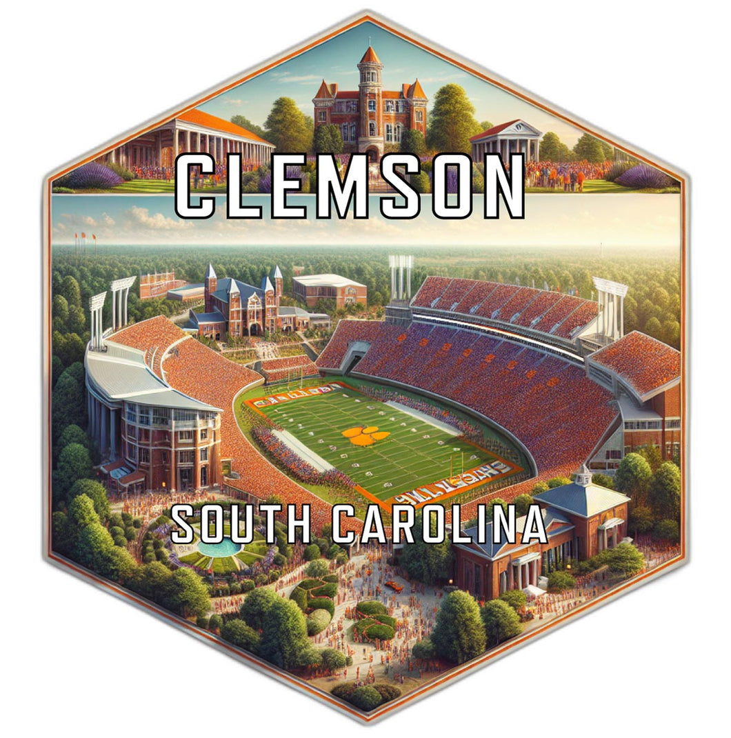Clemson South Carolina Travel Destination Souvenir Vinyl Decal Sticker 2-Inch