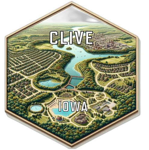Clive Iowa Travel Destination Souvenir Vinyl Decal Sticker 6-Inch