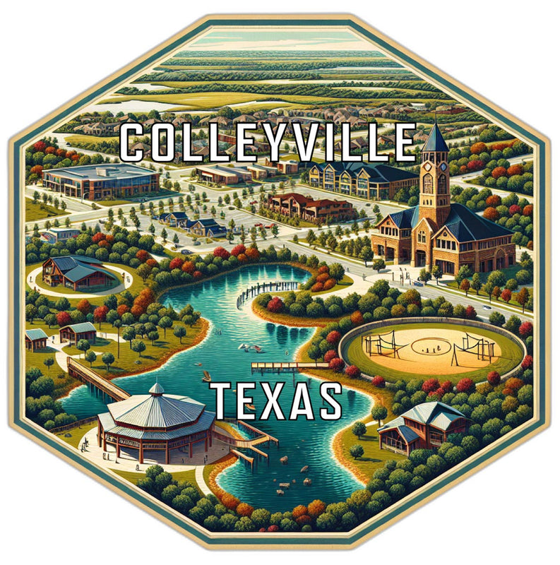 Colleyville Texas Travel Destination Souvenir Vinyl Decal Sticker 2-Inch