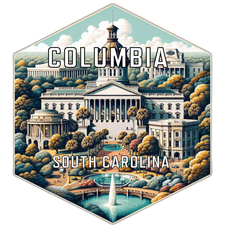 Columbia South Carolina Travel Destination Souvenir Vinyl Decal Sticker 2-Inch
