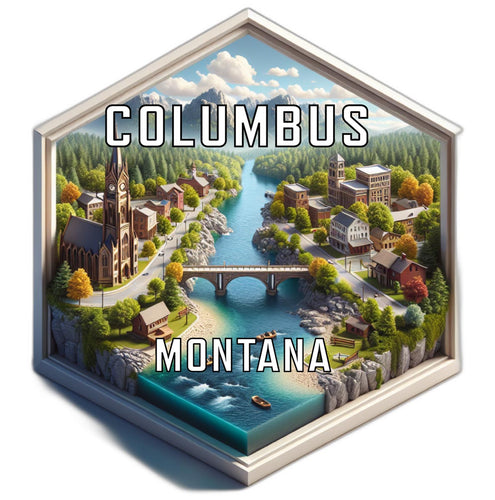Columbus Montana Travel Destination Souvenir Vinyl Decal Sticker 4-Inch