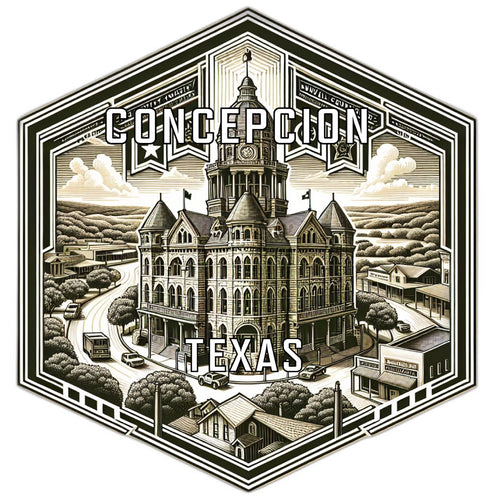 Concepcion Texas Souvenir Travel Destination Die Cut Hexagon Fridge Magnet 2-Inch