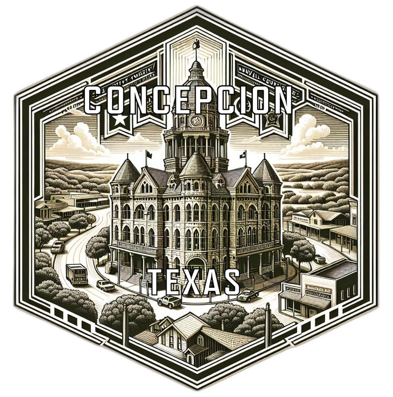 Concepcion Texas Souvenir Travel Destination Die Cut Hexagon Fridge Magnet 2-Inch