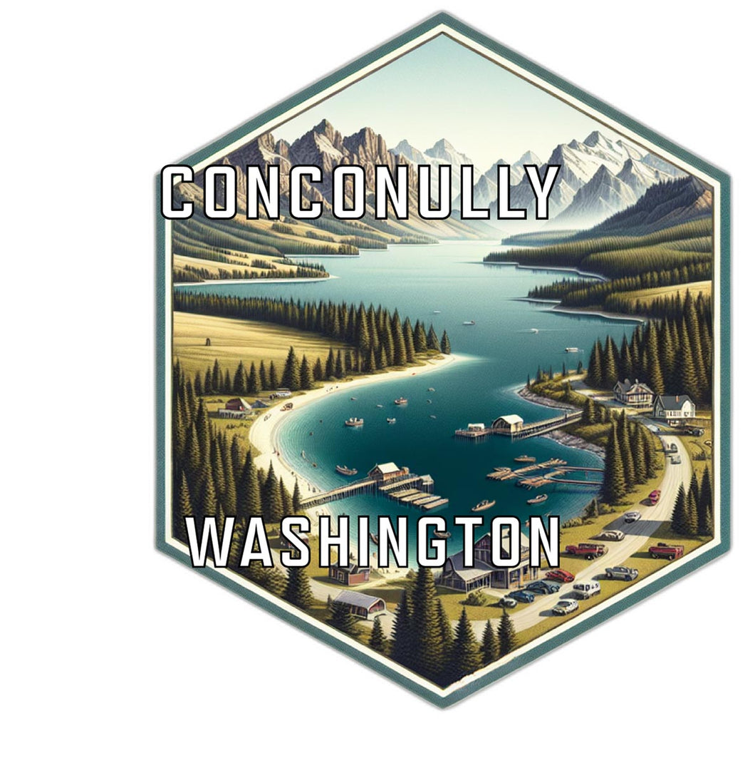 Conconully Washington Travel Destination Souvenir Vinyl Decal Sticker 6-Inch