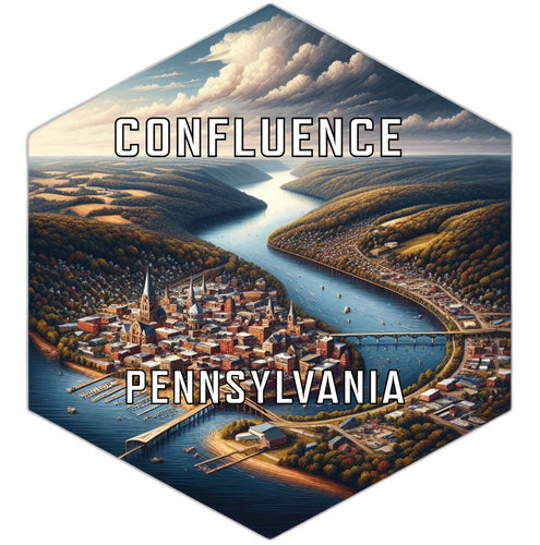 Confluence Pennsylvania Travel Destination Souvenir Vinyl Decal Sticker 2-Inch