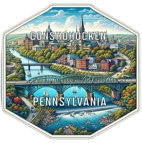 Conshohocken Pennsylvania Travel Destination Souvenir Vinyl Decal Sticker 2-Inch
