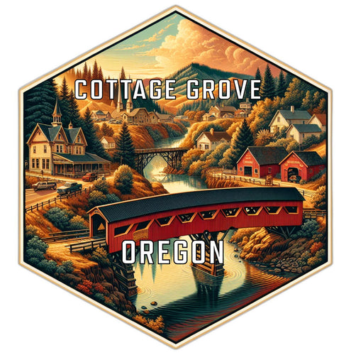 Cottage Grove Oregon Travel Destination Souvenir Vinyl Decal Sticker 2-Inch