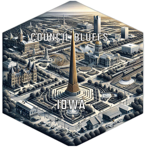 Council Bluffs Iowa Travel Destination Souvenir Vinyl Decal Sticker 2-Inch
