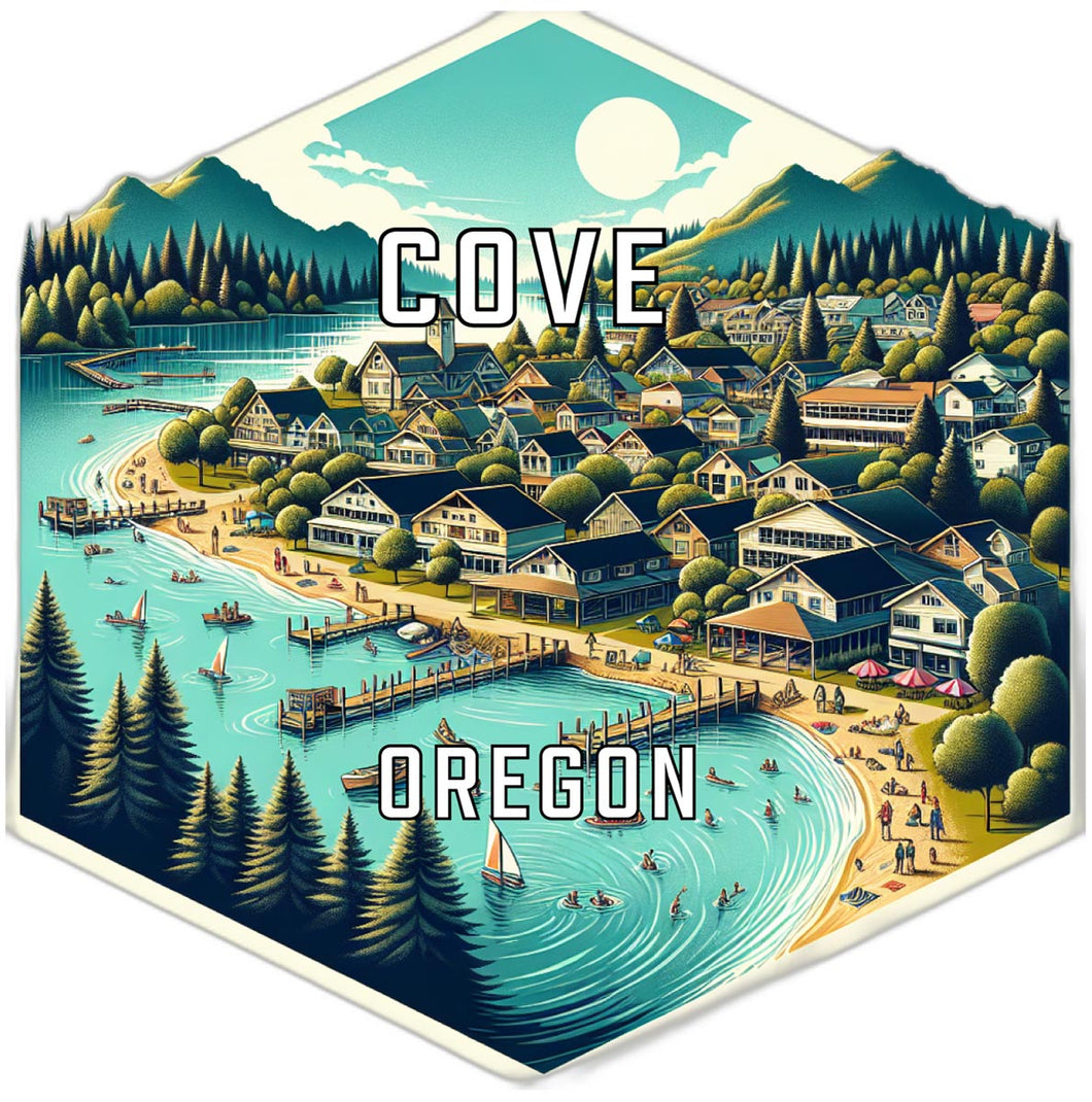 Cove Oregon Travel Destination Souvenir Vinyl Decal Sticker 4-Inch
